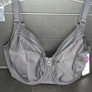 New FREYA Side Support size 34L Bra- Black-full busted,bust,figure,plus lingerie